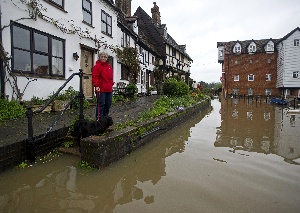 Flood in Tewkesbury, Gloucestershire