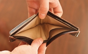 Stock pic of empty wallet