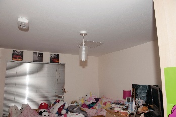 The interior of Kelie Simpson’s flat showing completed work due to a problem with the gas
