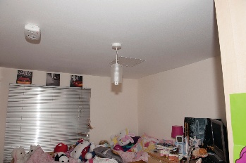 The interior of Kelie Simpson&rsquo;s flat showing completed work due to a problem with the gas